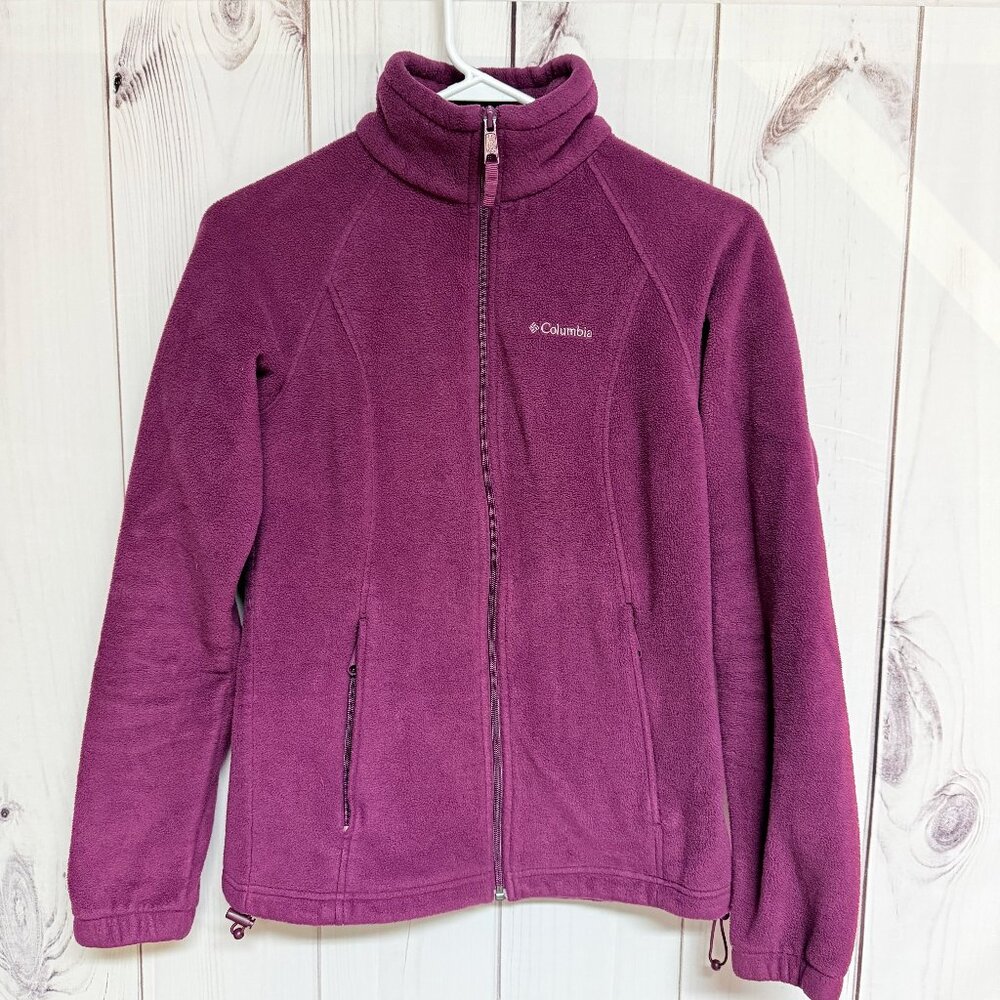 Columbia Women’s Benton‎ Springs Fleece Jacket Small Berry EUC